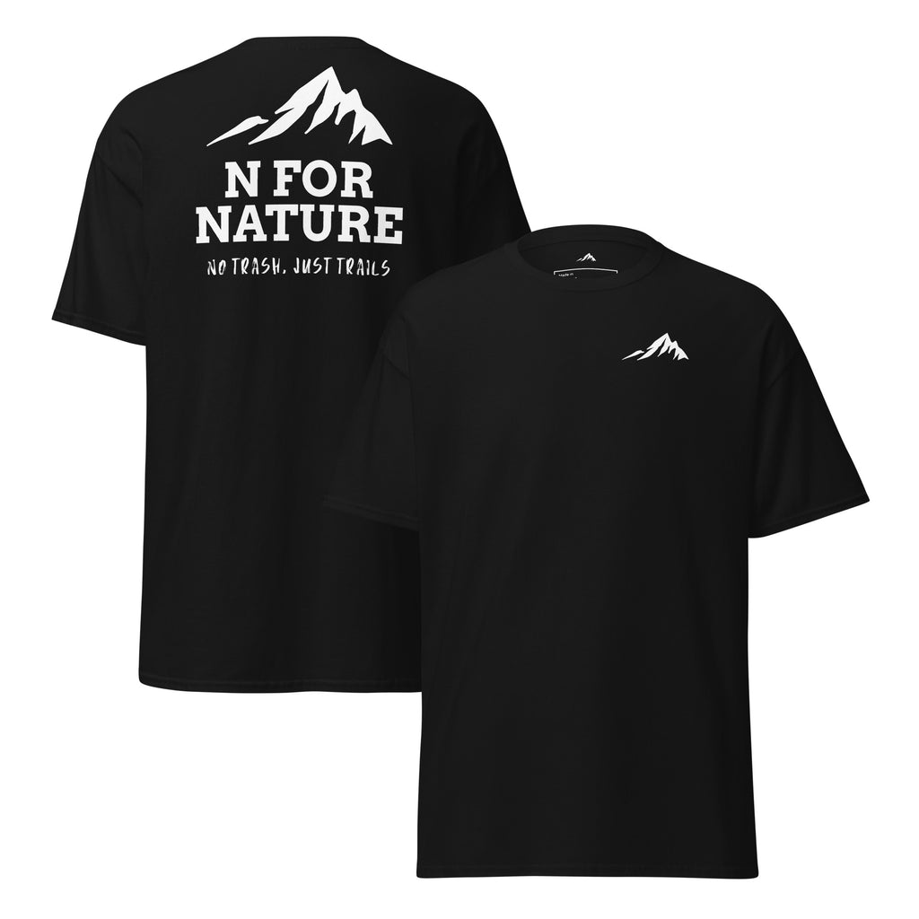 Unisex classic t-shirt - No trash, Just trails