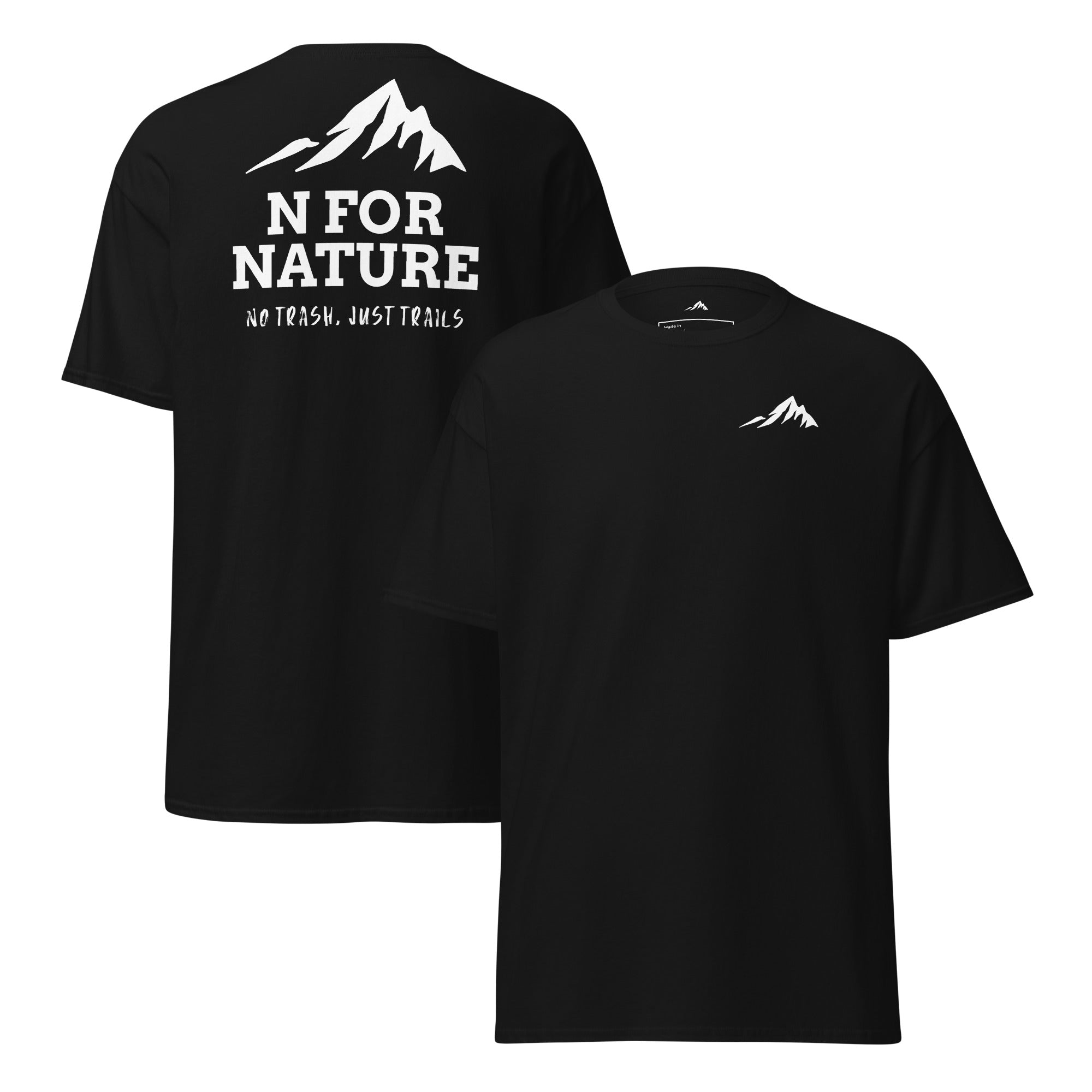 Unisex classic t-shirt - No trash, Just trails