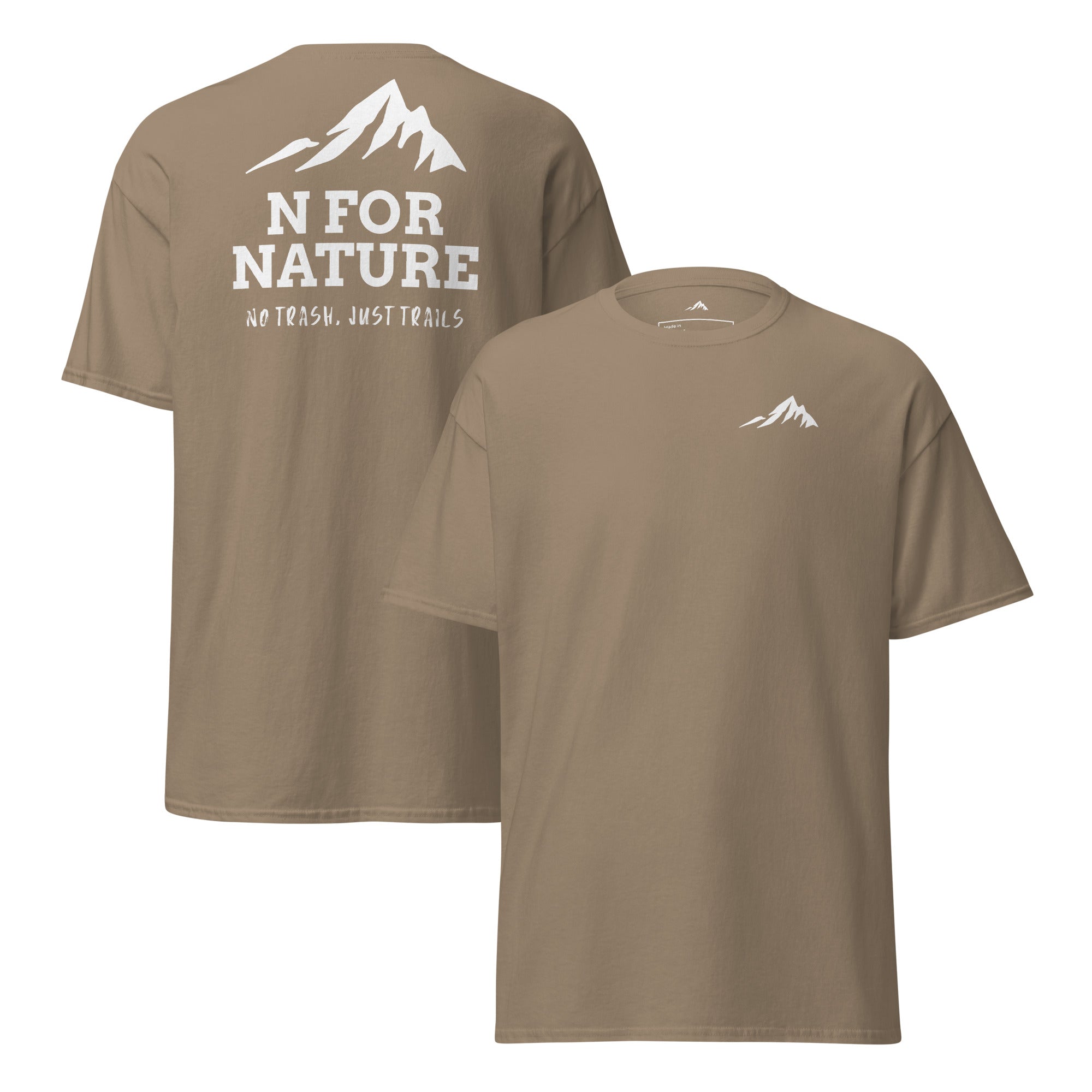 Unisex classic t-shirt - No trash, Just trails