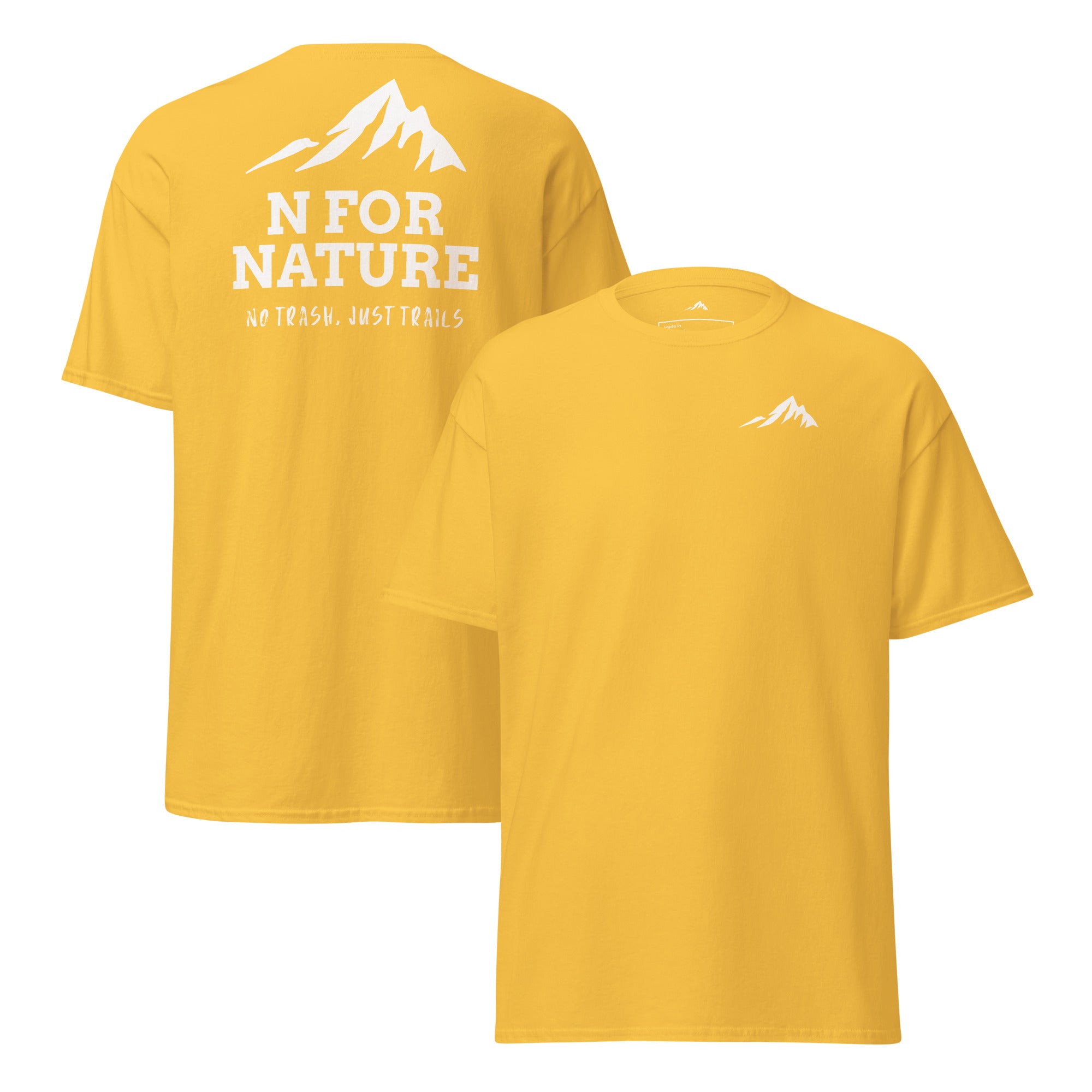 Unisex classic t-shirt - No trash, Just trails