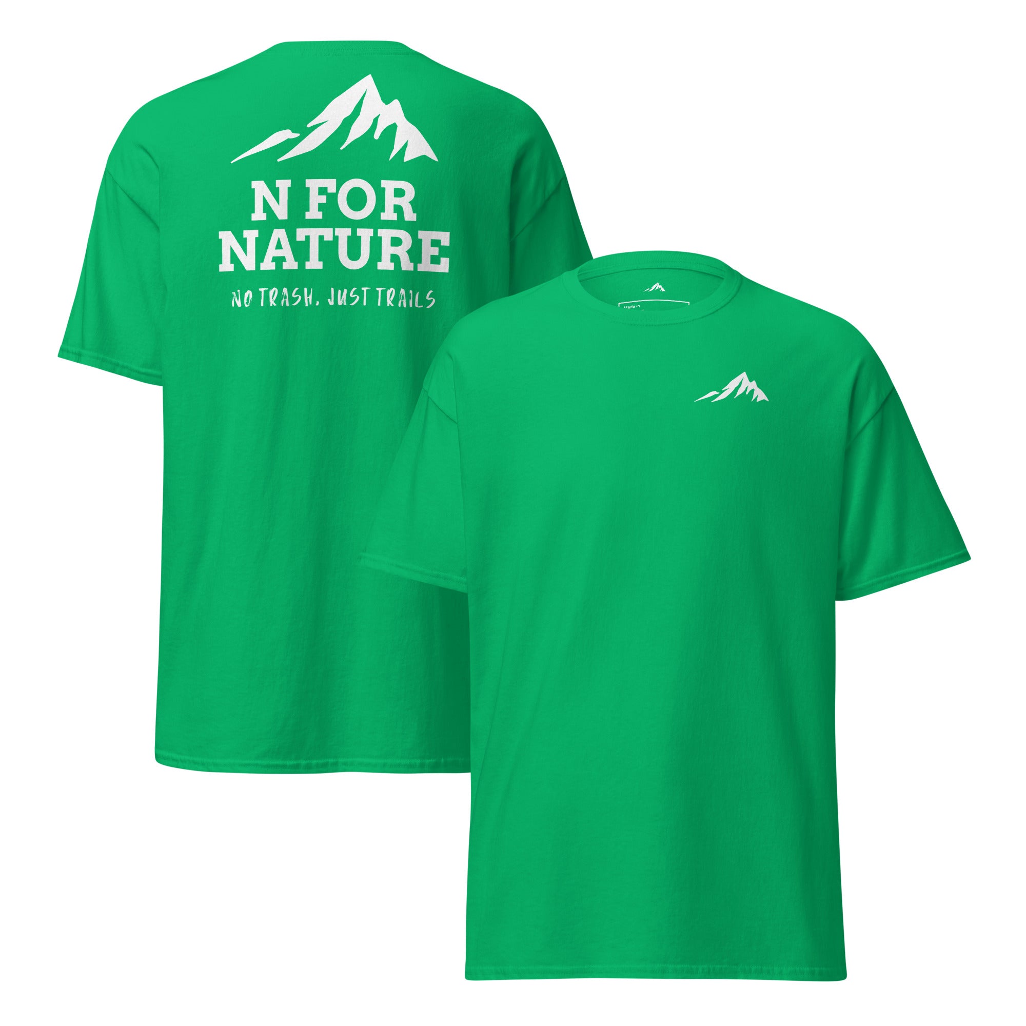 Unisex classic t-shirt - No trash, Just trails