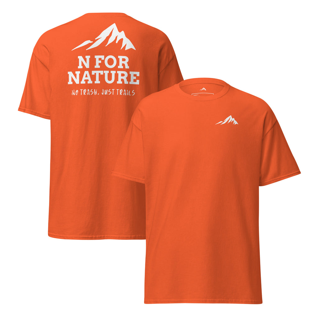 Unisex classic t-shirt - No trash, Just trails