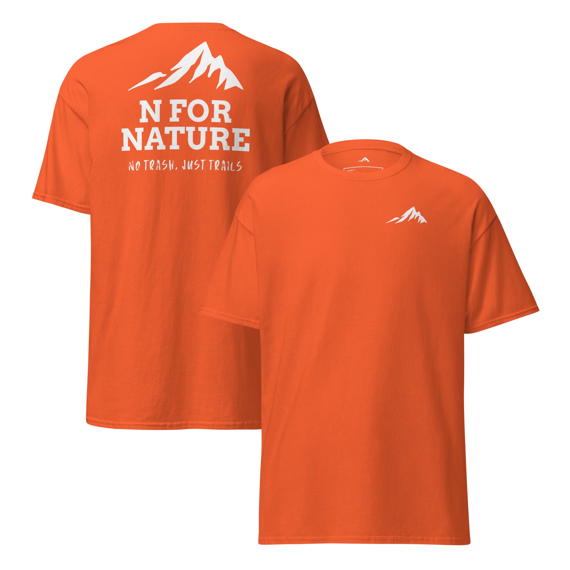 Unisex classic t-shirt - No trash, Just trails