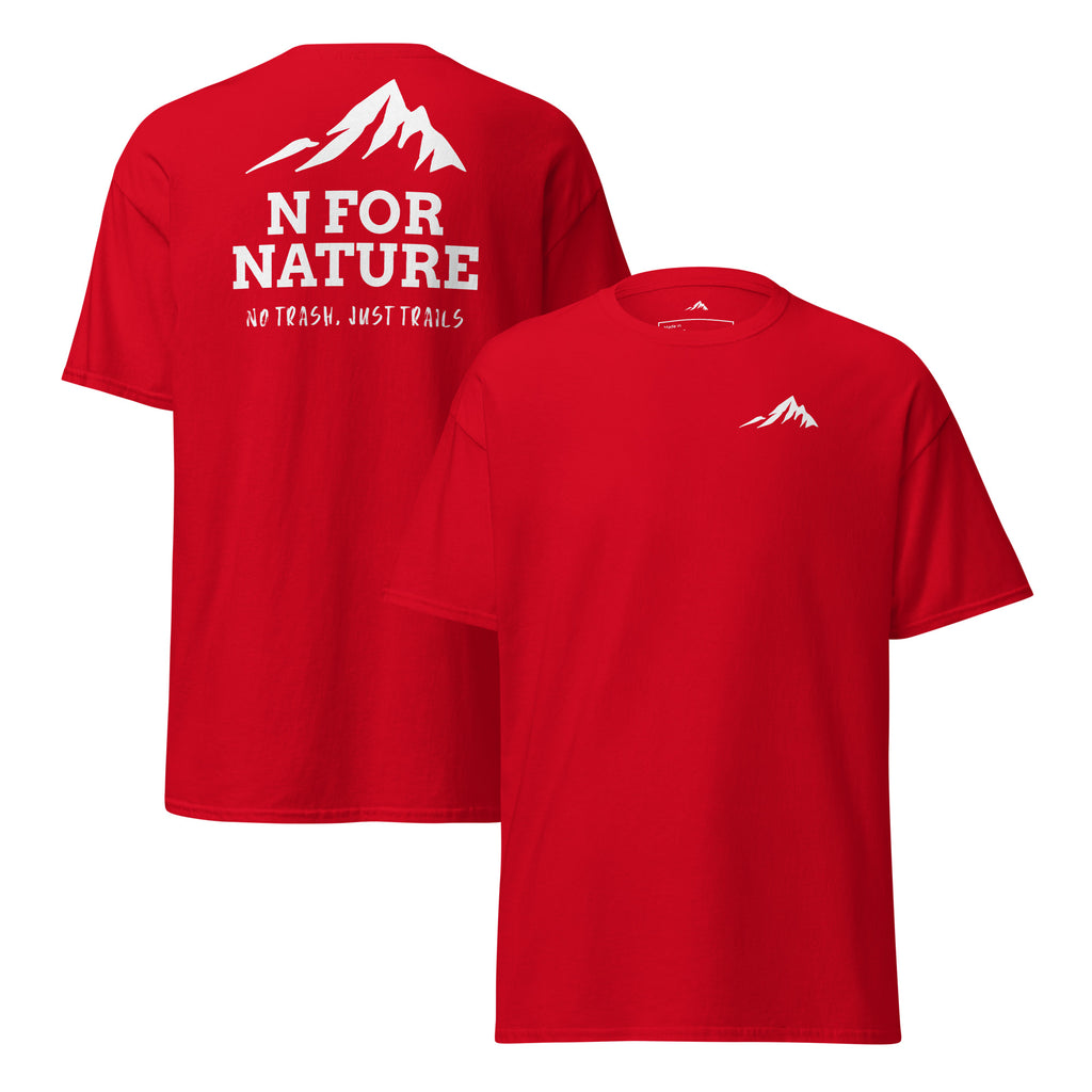 Unisex classic t-shirt - No trash, Just trails