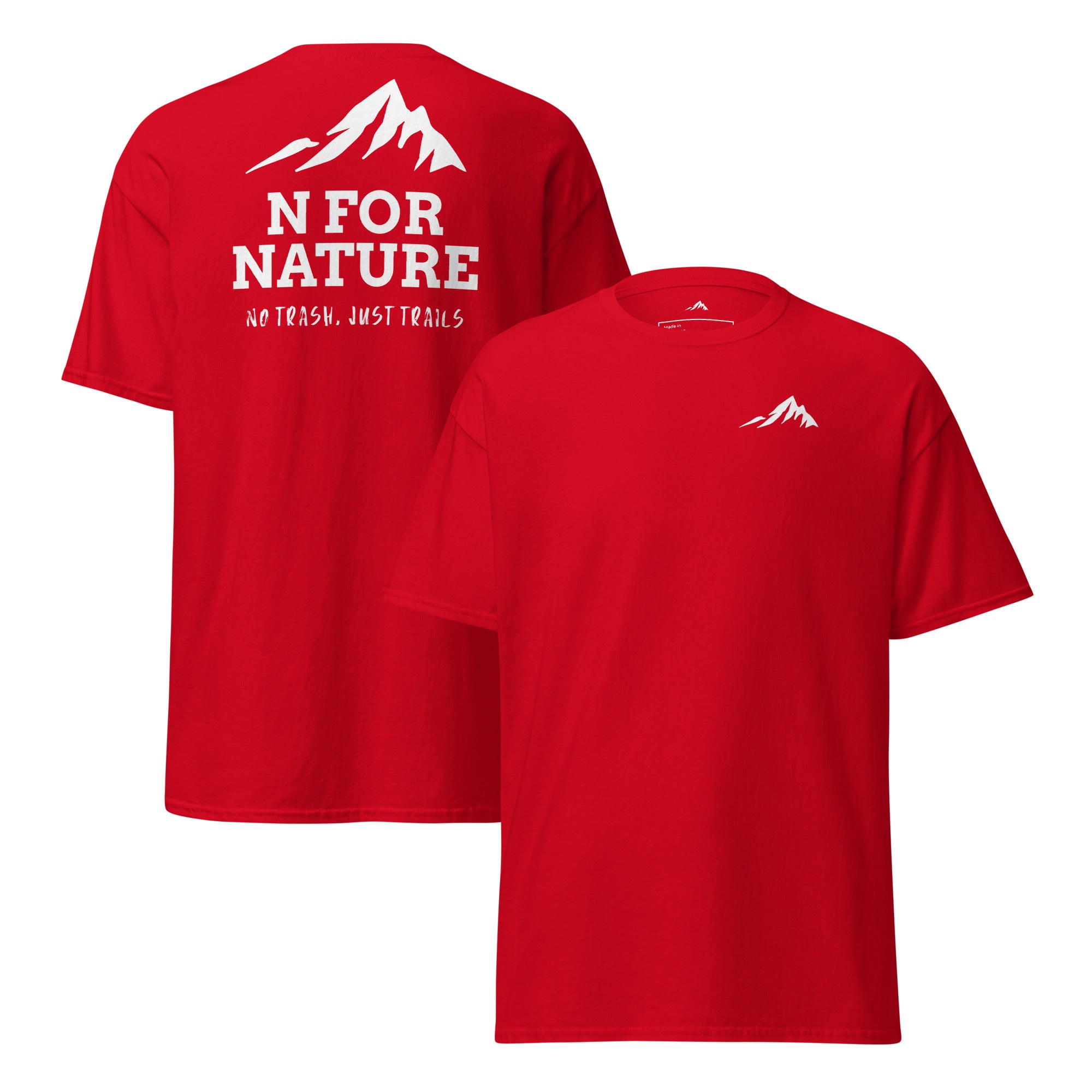 Unisex classic t-shirt - No trash, Just trails