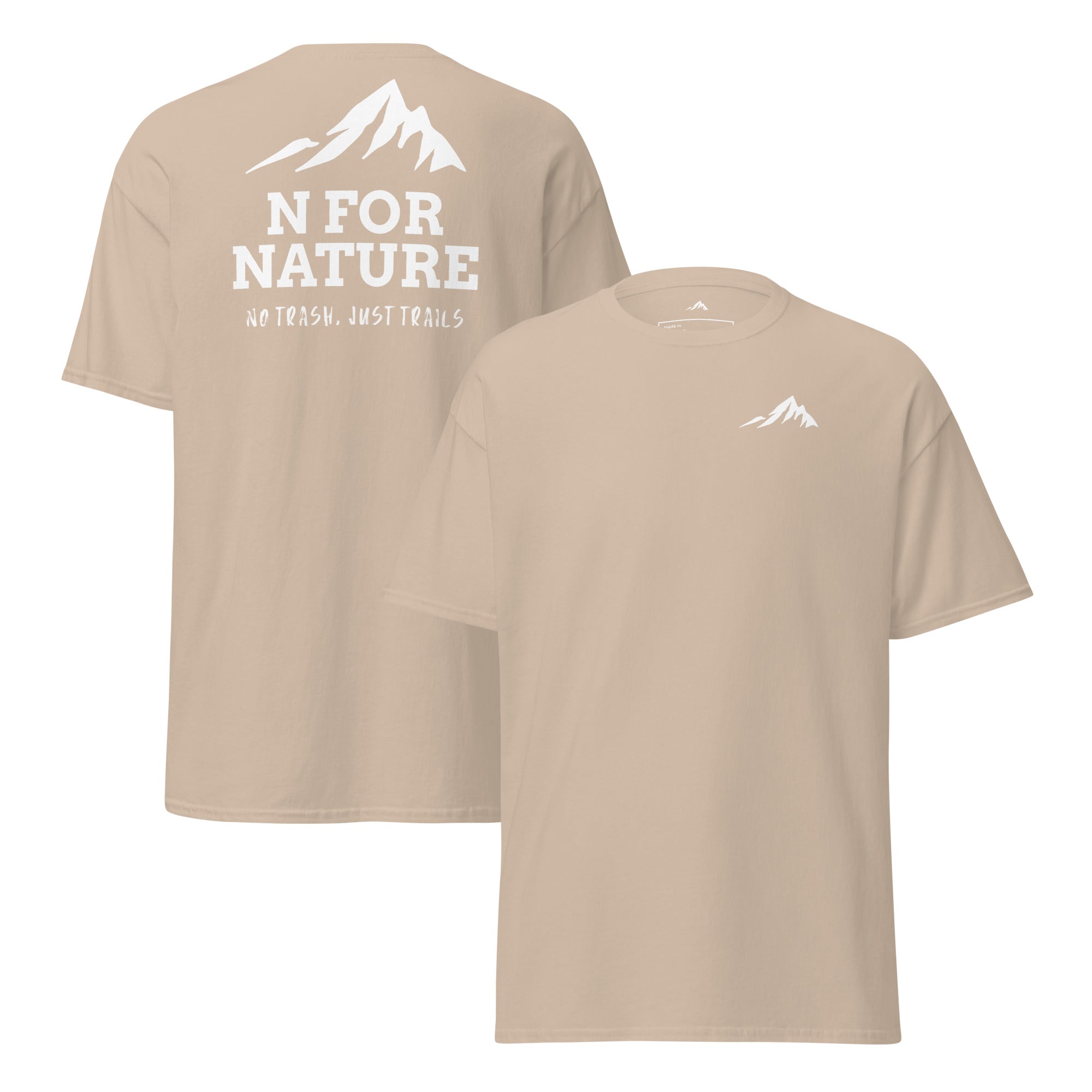 Unisex classic t-shirt - No trash, Just trails